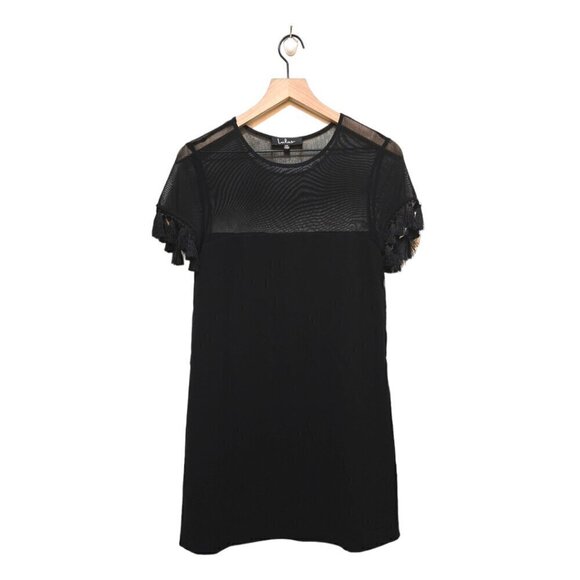 Lulus Iced Latte Black Shift Mini Dress Sz XS - Picture 2 of 11